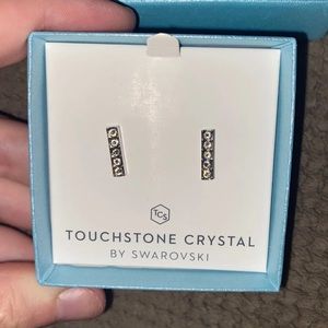 Touchstone crystal earrings